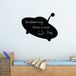 Ambiance Sticker Schoolbordsticker - uitwisbare zelfklevende muurstickers - UFO Vliegende Schotel - 55x70cm