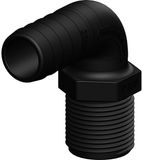 AWN TRUDESIGN Slangtule, Hoek 90°, Polyester, Zwart, 38 mm