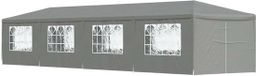 vidaXL Partytent 1200 x 300 x 255 cm Lichtgrijs PE en staal