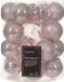 Decoris Boules de Noël - 50 pièces - 6 cm - Plastique - Rose clair