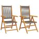 VidaXL Tuinstoel Terras Acaciahout, Polypropyleen (PP) Grijs