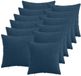vidaXL - Taie d'oreiller - 12 pièces - HEERLEN - Bleu marine - 40 x 40 cm - velours côtelé