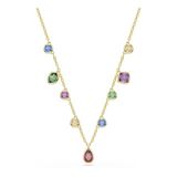 Swarovski Imber Halsketting, Gemengde Slijpsels, Meerkleurig, 18 Karaat Gouden Afwerking