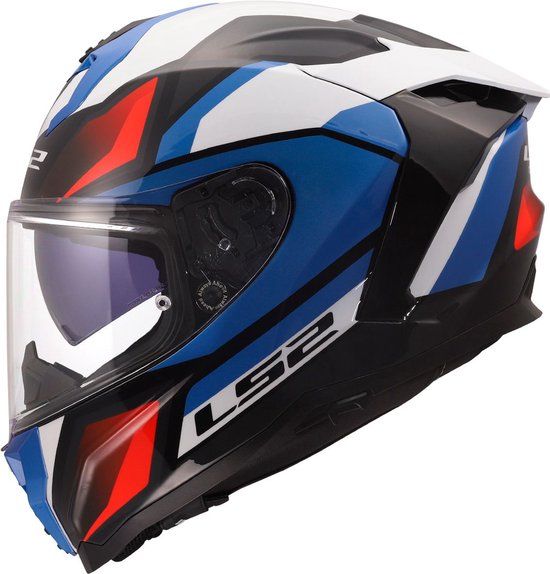 LS2 FF817 Challenger II Viper Helm - Integraalhelm - Wit/blauw/rood - Maat XS