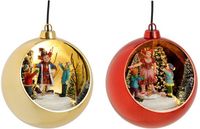 Luville Bal hangend Pardoes & Pardijn werkt op batterijen goud rood 2 assorti l11,5xb10,5xh13 cm