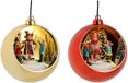 Luville Bal hangend Pardoes & Pardijn werkt op batterijen goud rood 2 assorti l11,5xb10,5xh13 cm