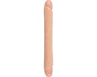 You2Toys Dubbele Dildo met Realistische Vormgeving en Uitgesproken Eikel 33 cm – Beige