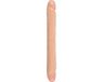 You2Toys Dubbele Dildo met Realistische Vormgeving en Uitgesproken Eikel 33 cm – Beige
