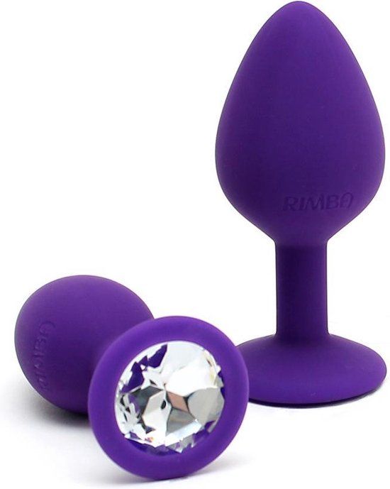 Rimba - Berlin - Bling Buttplug - Set Met 2 Buttplugs Met Kristal - Paars