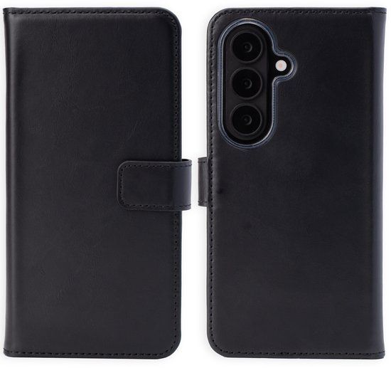 Selencia Echt Leren Bookcase voor de Samsung Galaxy S26 Plus - Zwart