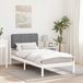 Prolenta Maison Exclusive - Bedframe met gestoffeerd hoofdeinde, lichtgrijs, 90 x 190 cm