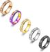 Bague anti-stress en titane pour femmes - Lot de 5 - Bague tournante