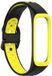 By Qubix Qubix - Siliconen Smartwatch Bandje - 2 Kleurig Zwart/Geel - Geschikt voor Samsung Galaxy Fit 2