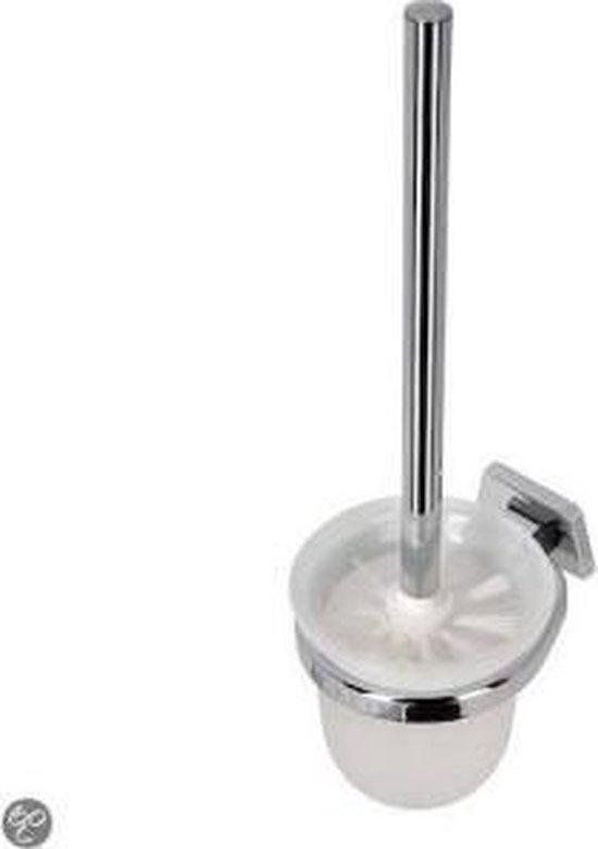 Geesa Standard Toiletborstel met houder - Chroom (witte borstelkop)