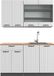 Vicco Fame-Line Cuisine une personne – 140 cm, WB Chêne Rustique blanc/anthracite
