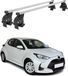 Menabo porte-bagages de toit de base pour Toyota Yaris 2020-2025, acier, gris, 2 pièces