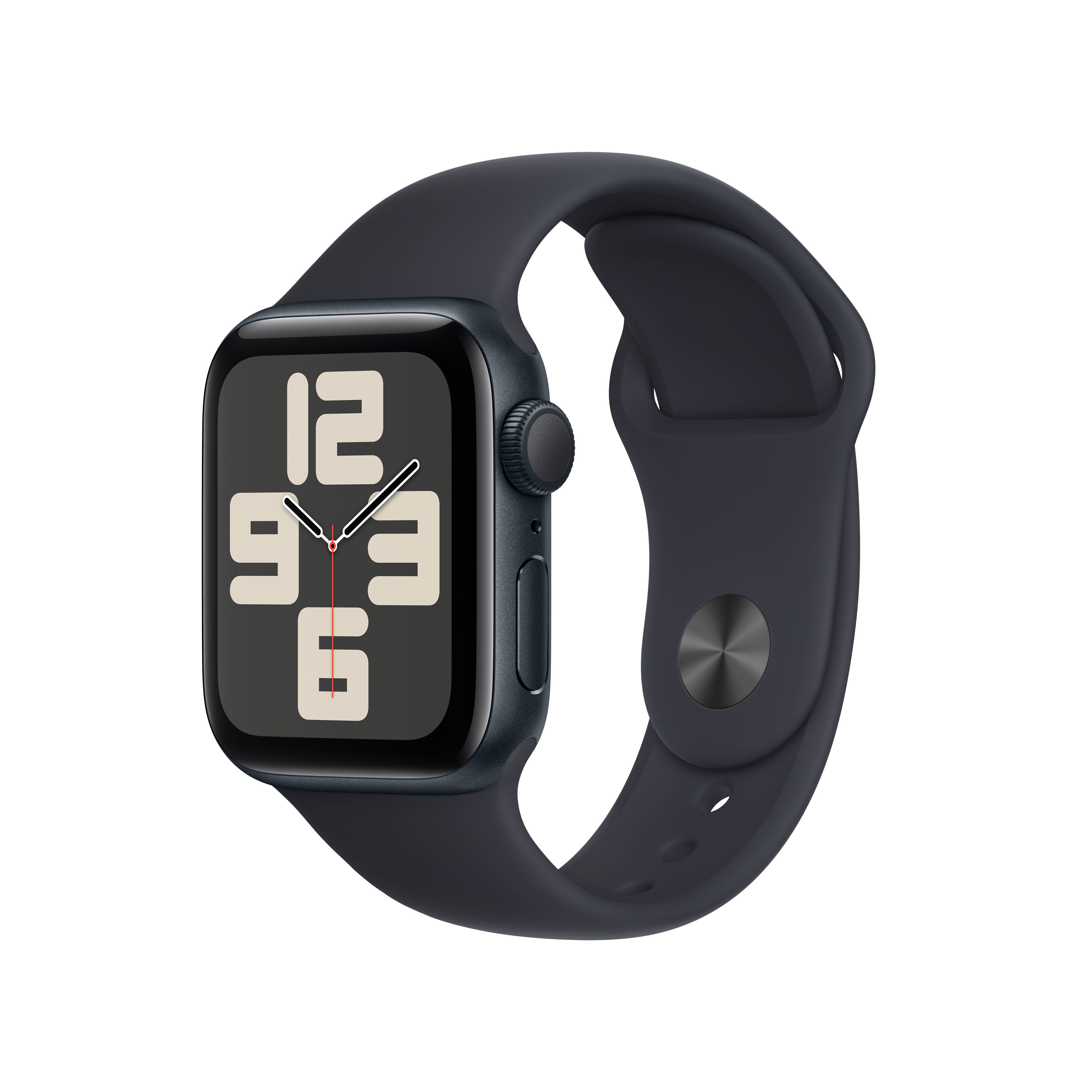 Apple Watch SE 2023 - 40mm - Zwart Aluminium - Zwarte Band - GPS - S/M