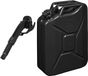 Proplus Metalen jerrycan - zwart - voor brandstof - 20 liter - incl. schenktuit van 24 cm - 85 x 36 x 49 cm