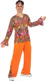FUNIDELIA Vrolijk Hippie Kostuum voor mannen - Maat L - Blauw