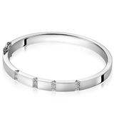 Zinzi Mart Visser by ZINZI zilveren strakke bangle armband 6mm bezet met princess geslepen witte zirconia's MVA20