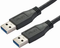 Bachmann USB 2.0 Kabel, Typ A-A, schwarz, 1 m