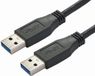 Bachmann USB 2.0 Kabel, Typ A-A, schwarz, 1 m