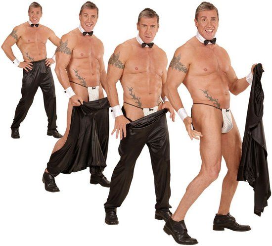 Widmann Chippendales Kostuum Wegtrek Mannelijke Stripper Broek Chippendale XL Carnaval kostuum Verkleedkleding