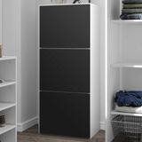 Symbiosis Schoenenkast Bamboo - wit/zwart