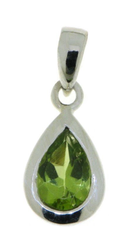 SilverGems Zilveren hanger met Peridoot edelsteen