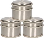 Alpina Deurstopper van 1.1 kilo - 3x stuks - staal - met grijs kunststof rand - 9 x 7 cm