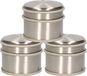 Alpina Deurstopper van 1.1 kilo - 3x stuks - staal - met grijs kunststof rand - 9 x 7 cm