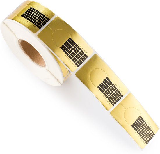 Cosmetics Zone Sjabloon voor Gel & Acrylnagels - 500 stuks - goud Smal