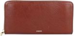 Fossil Logan RFID Zip Around Clutch Brown