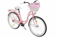 Davi Lila Stadsfiets 26 inch 1 versnelling Roze/Zwart
