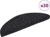 vidaXL Zelfklevende Trapmatten - 30 stuks - Zwart - 56x17x3 cm