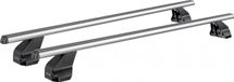 Menabo Omega | Coffre de toit pour BMW - Serie 8 (G16) Gran Coupe à partir de 2019 - Aluminium - Longueur 112 cm - Capacité de charge 75 kg - Jeu de 2