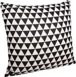 QUVIO Kussensloop 45 x 45cm driehoekjes - Zwart en Wit