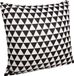 QUVIO Kussensloop 45 x 45cm driehoekjes - Zwart en Wit