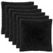 vidaXL - Kussensloop - 6 stuks - HEERLEN - Zwart - 60 x 60 cm - PV Fleece