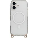Selencia Rivièra MagSafe Backcover met afneembare haakjes voor de Apple iPhone 16 - Transparant