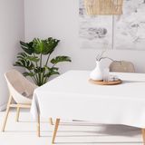 Soleil d'ocre Alix Tafelkleed Vlekbestendig Vierkant 180x180 cm Wit Katoen