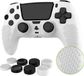 OEM oCreon Siliconen Hoes voor PS5 Controller - Inclusief 8 Thumbsticks - DualSense Skin Wit