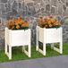 Maison Exclusive - Jardinière, 2 pièces, blanc, 40x40x52,5 cm, bois massif, pin