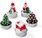 The Twiddlers – 15 Mini Kerst Theelichtkaarsen, 5x4cm – 5 Ontwerpen – Kersttafeldecoratie & Cadeau