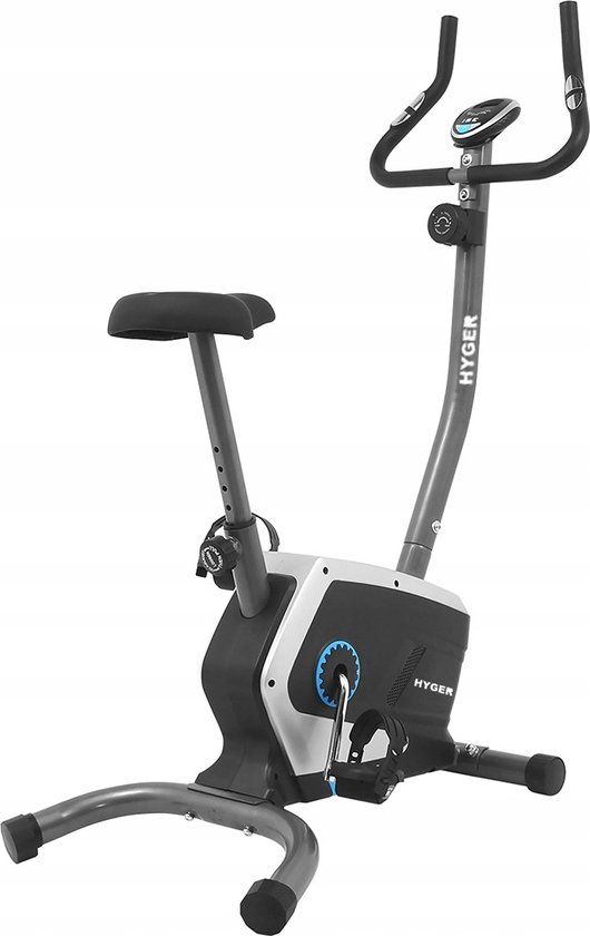 Hometrainer - magnetische weerstand - grijs/zwart/blauw - 8 programma's - 120 kg max.