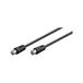 Goobay 11563 antennekabel, vernikkelde coax-stekker op coax-bus, coaxkabel geschikt voor TV, HDTV, radio, DVB-T2, DVB-S, DVB-S2, DVB-C, L, 2-voudig afgeschermd, 70 dB, 75 Ohm, 7,5 m, zwart