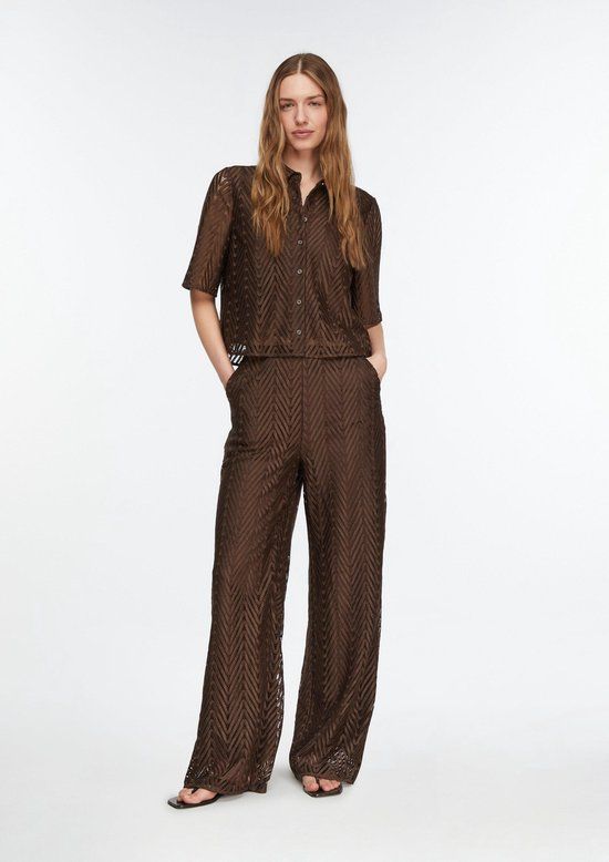 comma Broek W36 X L32 donkerbruin