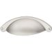 Häfele ROMA poignée coquille anguleuse, distance de perçage 64 mm, aspect antique, aspect inox