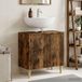 Prolenta Maison Exclusive - Meuble sous-lavabo ARNHEM, imitation chêne fumé, 59,5 x 31,5 x 59 cm