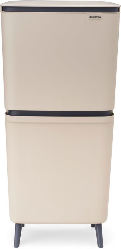Brabantia SortUp Hi Prullenbak 20 + 25 liter - Soft Beige | 45 l